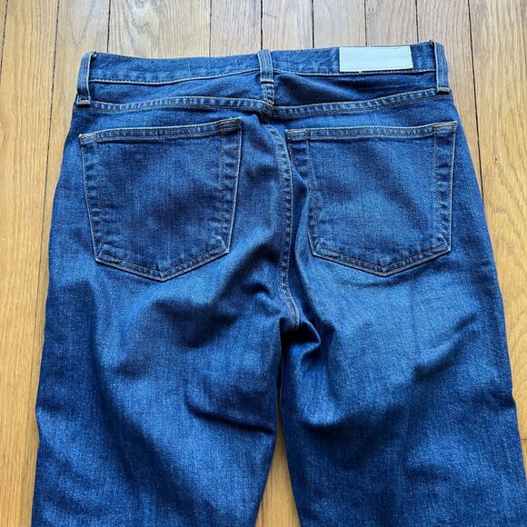 Re/Done Size 28 Blue Denim Double Needle High Waist Straight Leg ButtonFly Jeans - Picture 13 of 14